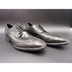 Kenneth Cole Shoes Mens 9 Dress Oxford Wingtip Sixty Second Black